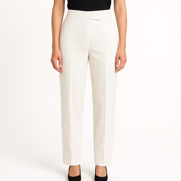 Liliu Pink & Cream Pinstripe Pants Size 12 - Picture 1 of 7